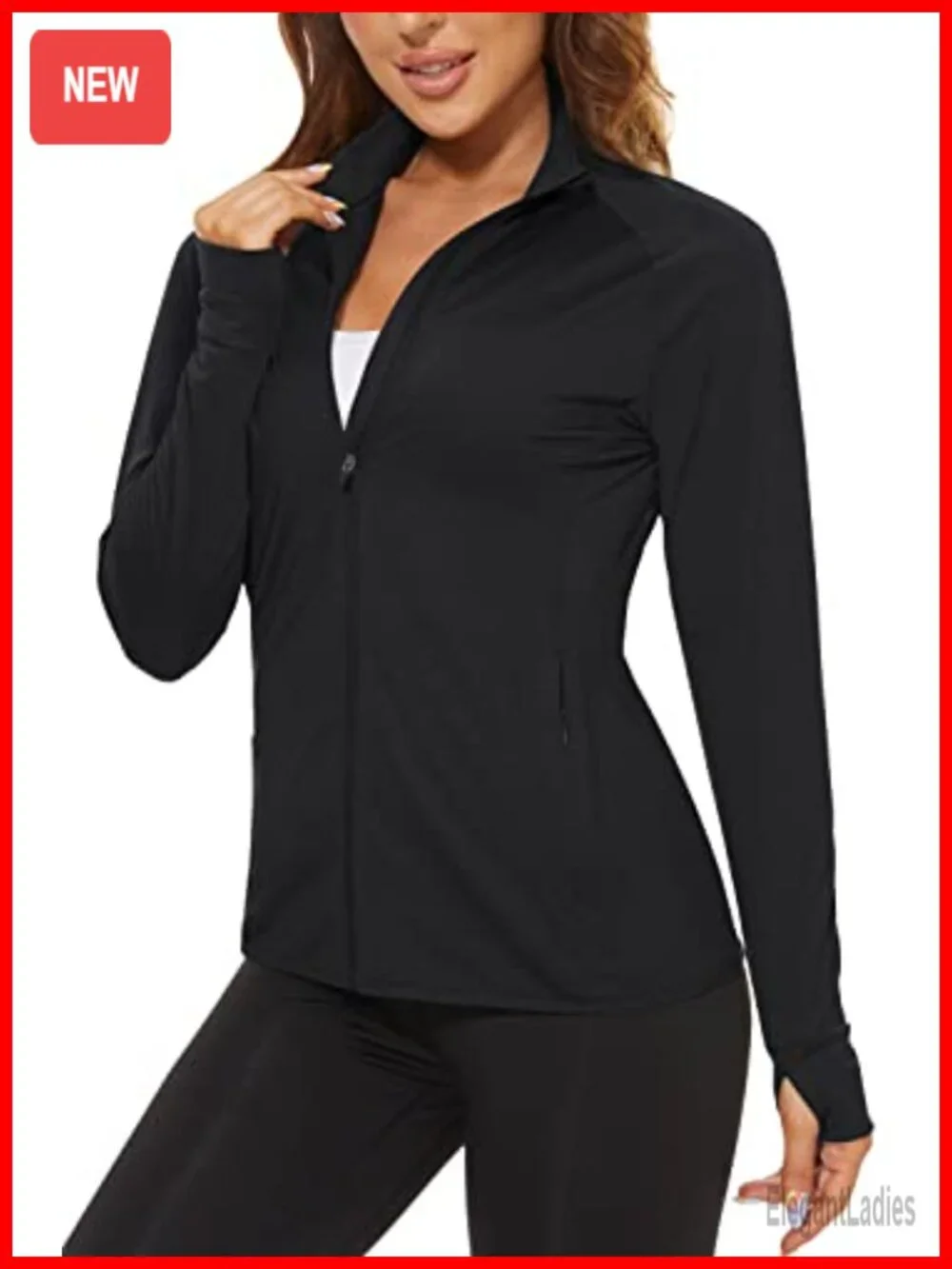 Women's Lightweight Athletic Jacket UPF 50+ Long Sleeve Sun Shirt Zip Up